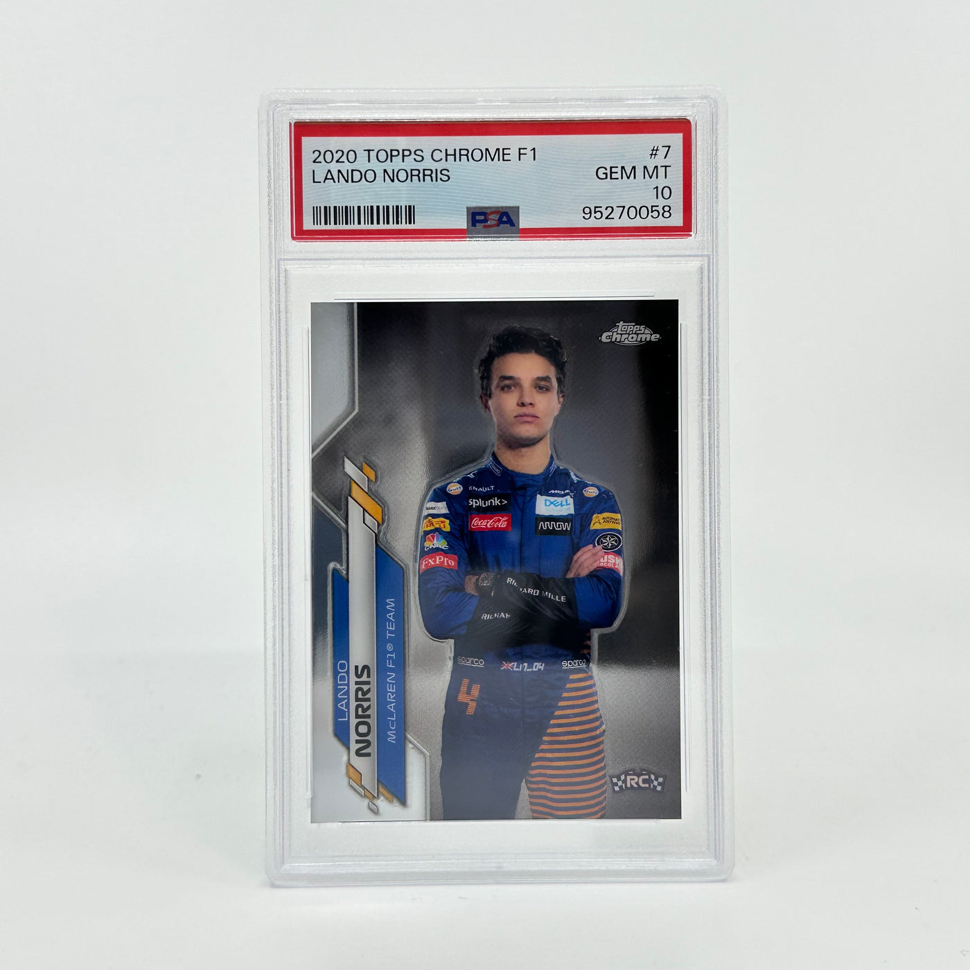 PSA 10 - Lando Norris #7 - 2020 Topps Chrome F1 - Rookie Card