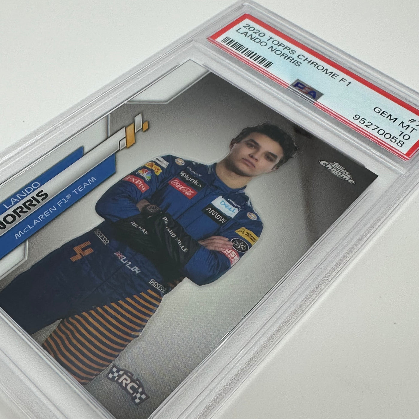 PSA 10 - Lando Norris #7 - 2020 Topps Chrome F1 - Rookie Card