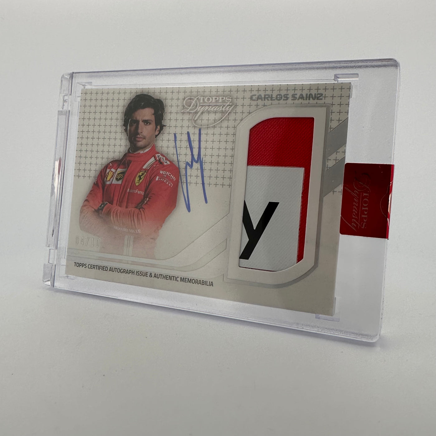 04/10 Silver - Carlos Sainz #DAP-CSII - 2021 Dynasty Autograph Patch