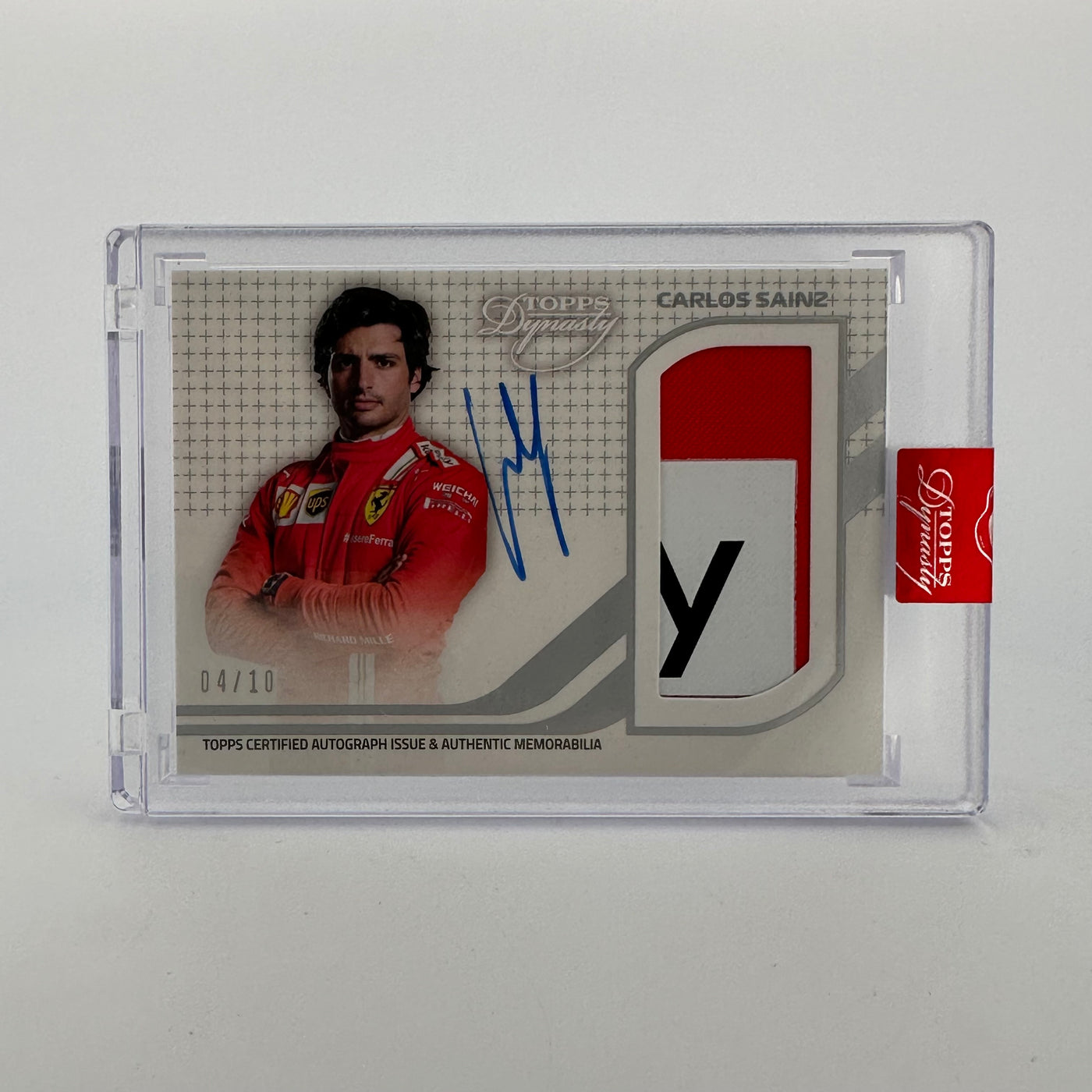 04/10 Silver - Carlos Sainz #DAP-CSII - 2021 Dynasty Autograph Patch