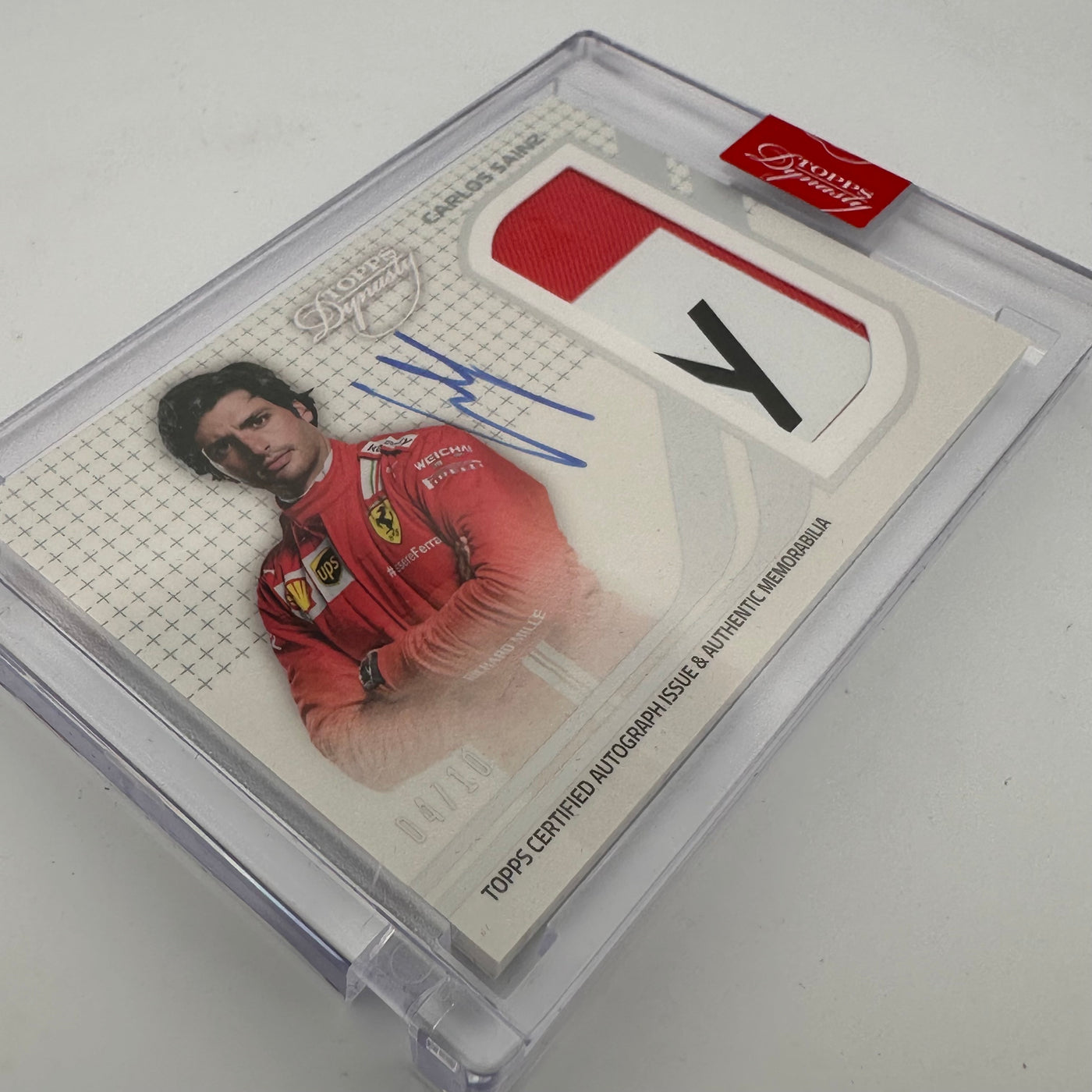 04/10 Silver - Carlos Sainz #DAP-CSII - 2021 Dynasty Autograph Patch