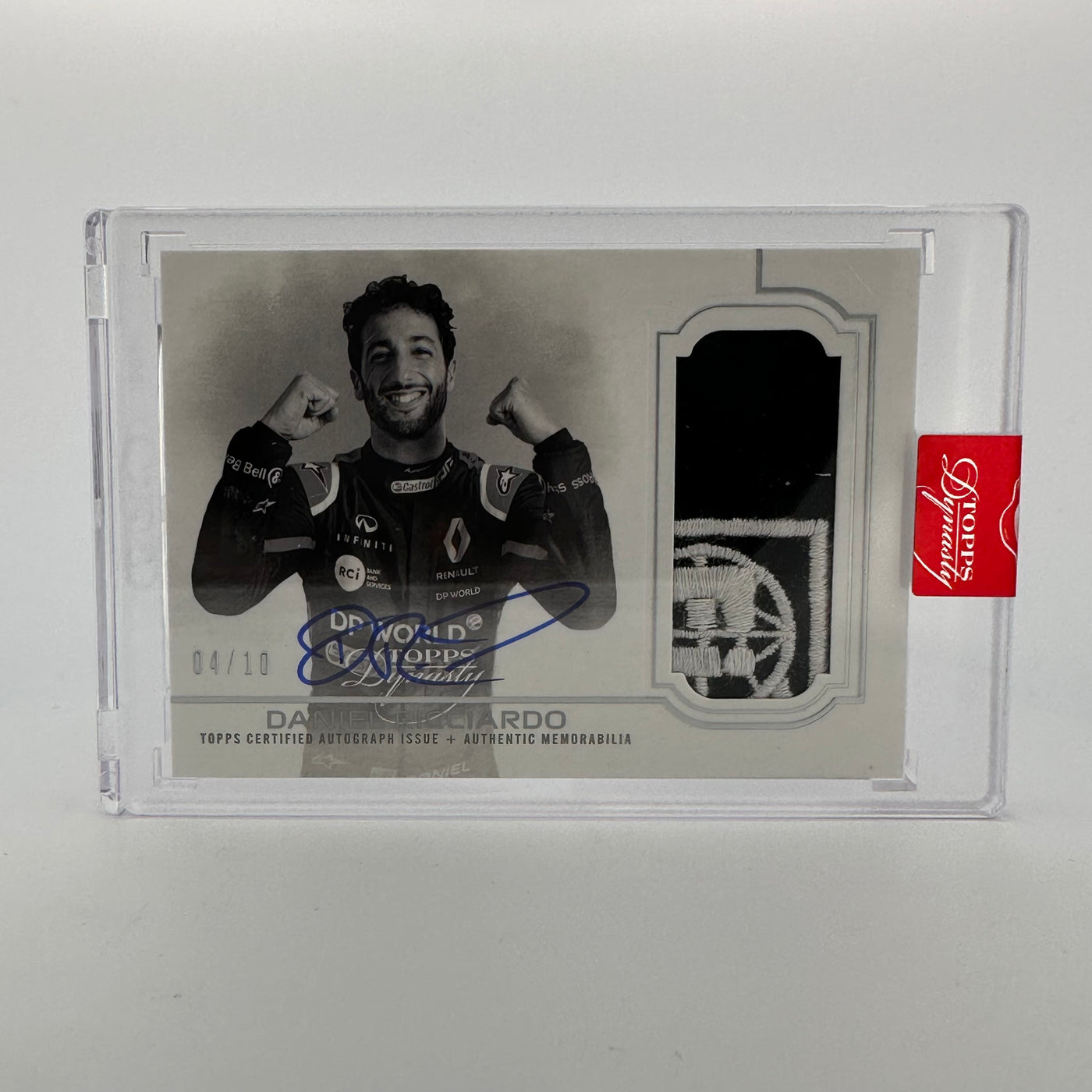 04/10 Silver - Daniel Ricciardo #DAP-DR - 2020 Dynasty Autograph Patch