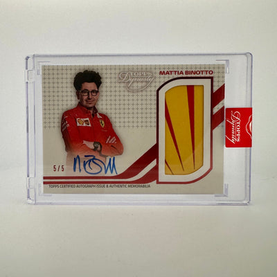 5/5 Red - Mattia Binotto - Ferrari - 2021 Dynasty Autograph Patch - #DAP-MB