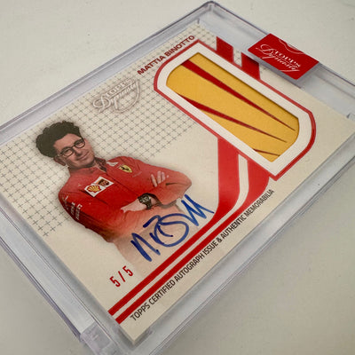 5/5 Red - Mattia Binotto - Ferrari - 2021 Dynasty Autograph Patch - #DAP-MB