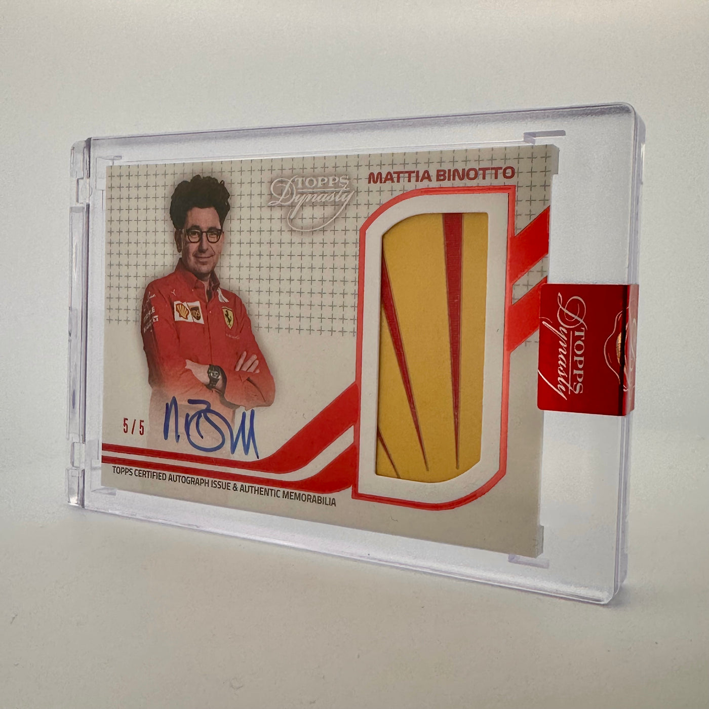 5/5 Red - Mattia Binotto - Ferrari - 2021 Dynasty Autograph Patch - #DAP-MB