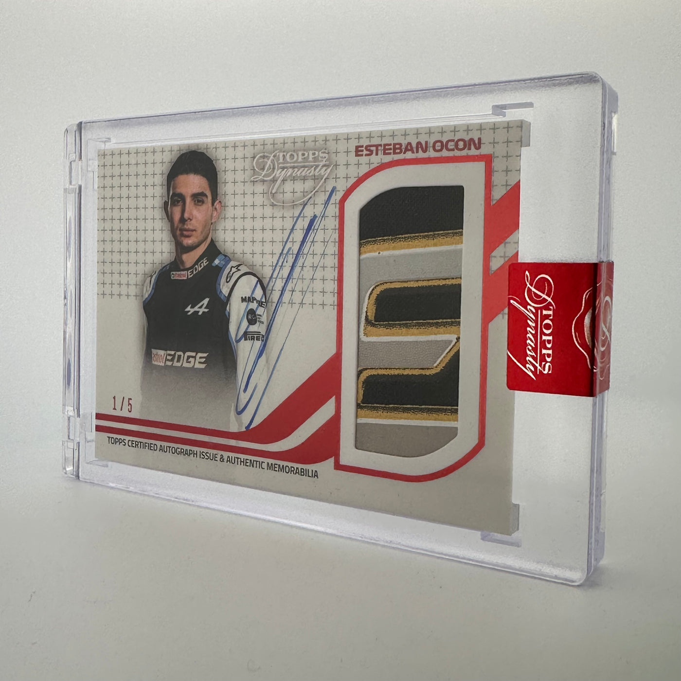 1/5 Red - Esteban  Ocon - 2021 Dynasty Autograph Patch - #DAP-EOIII