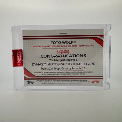 1/2 Black - Toto Wolff - 2021 Dynasty Autograph Patch - #DAP-TW