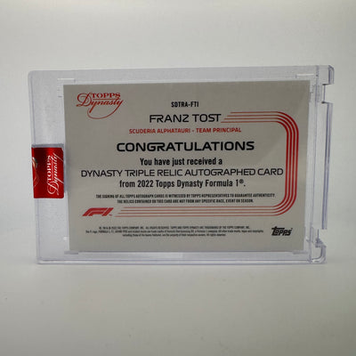 2/2 - Franz Tost - 2022 Dynasty Triple Relic Autograph - #SDTRA-FTI