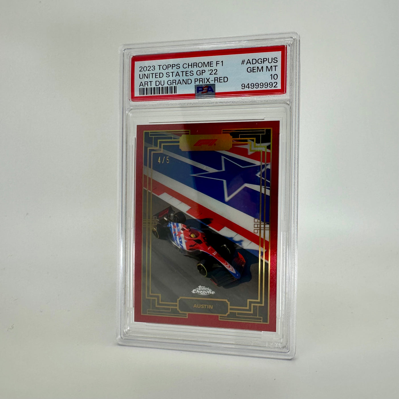 PSA 10 - 4/5 Red Austin #ADGPUS - 2023 Chrome Art du Grand Prix