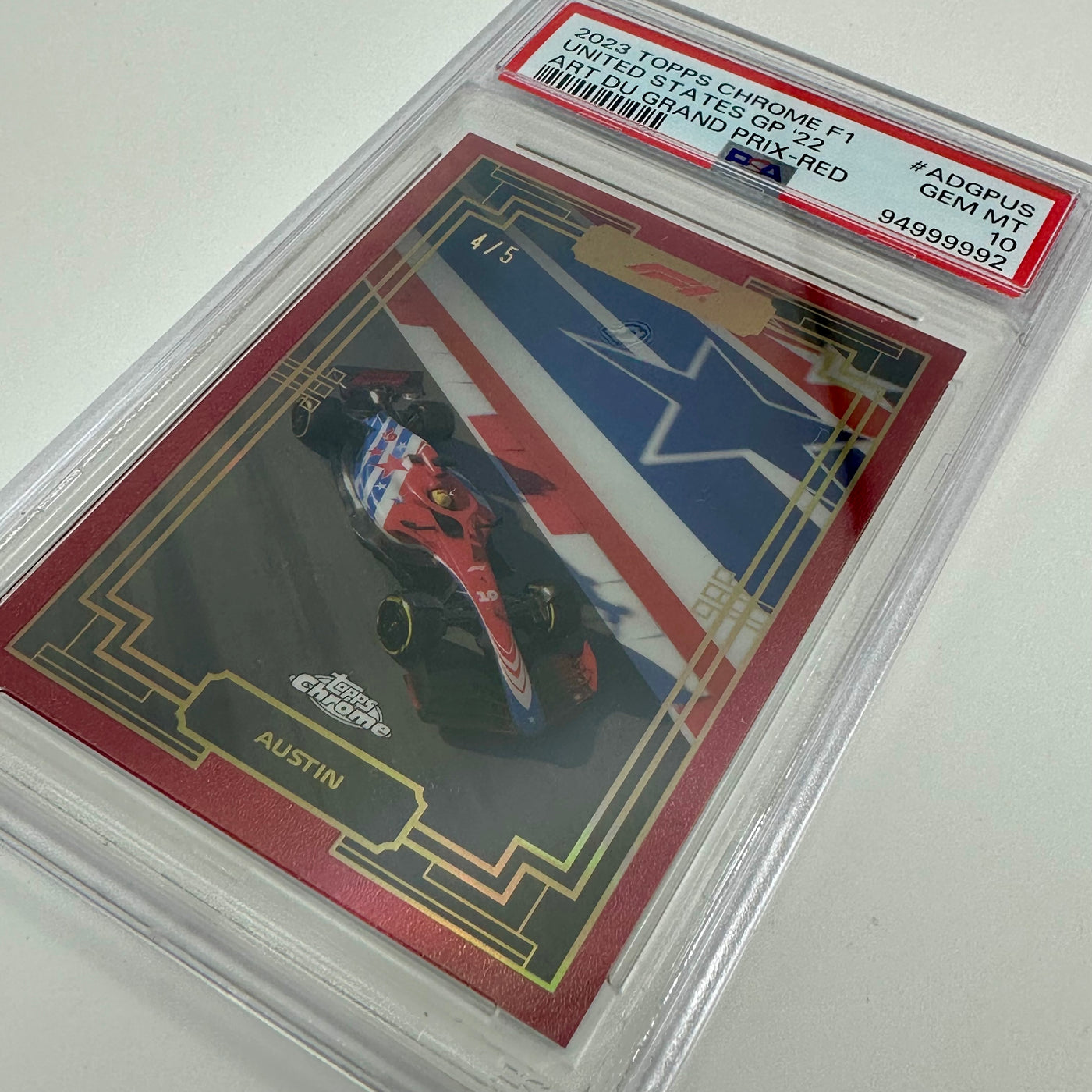 PSA 10 - 4/5 Red Austin #ADGPUS - 2023 Chrome Art du Grand Prix