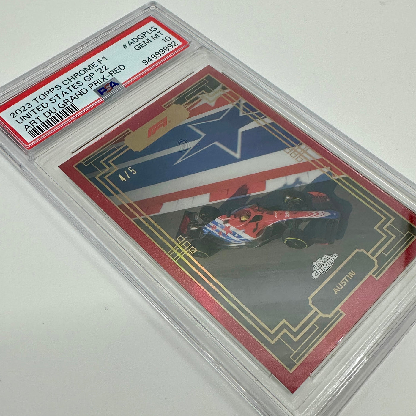 PSA 10 - 4/5 Red Austin #ADGPUS - 2023 Chrome Art du Grand Prix