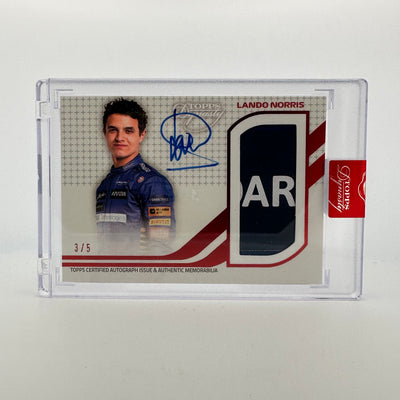 3/5 Red - Lando Norris - 2021 Dynasty Autograph Patch  #DAP-LNI