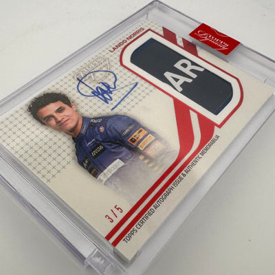 3/5 Red - Lando Norris - 2021 Dynasty Autograph Patch  #DAP-LNI