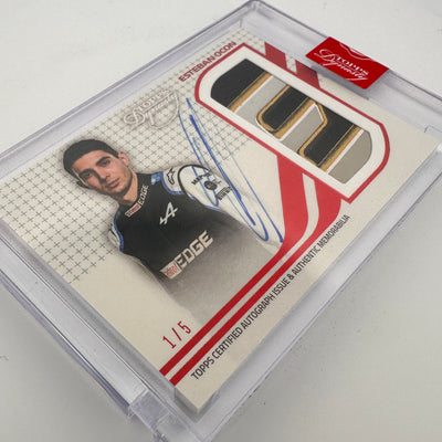 1/5 Red - Esteban  Ocon - 2021 Dynasty Autograph Patch - #DAP-EOIII