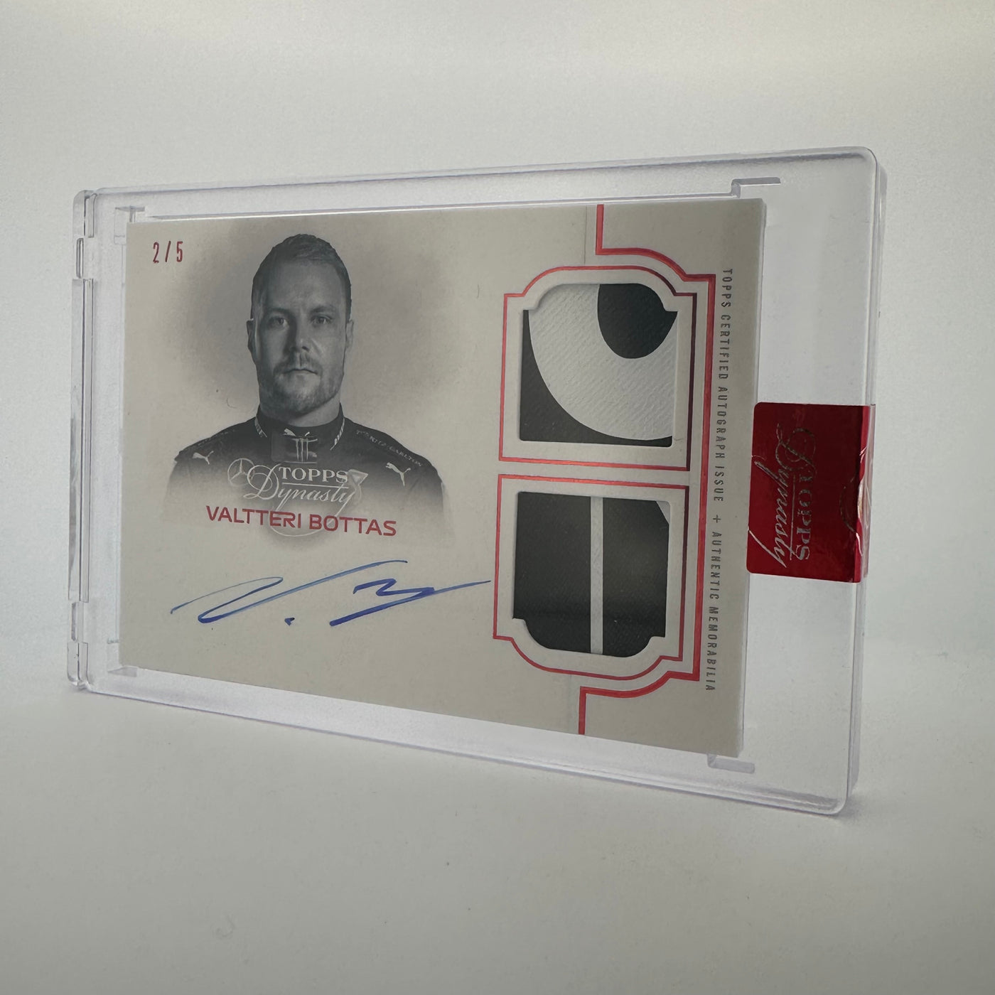 2/5 Red - Valtteri Bottas #SDA-VB - 2020 Dynasty Dual Relic Autograph