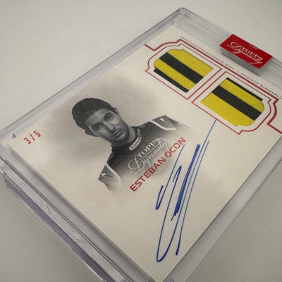 3/5 Red - Esteban Ocon #SDA-EO - 2020 Dynasty Dual Relic Autograph