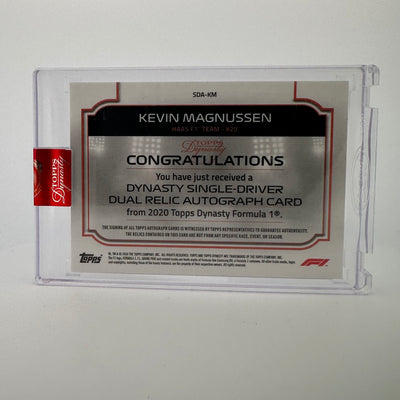 1/5 Red - Kevin Magnussen #SDA-KM - 2020 Dynasty Dual Relic Autograph