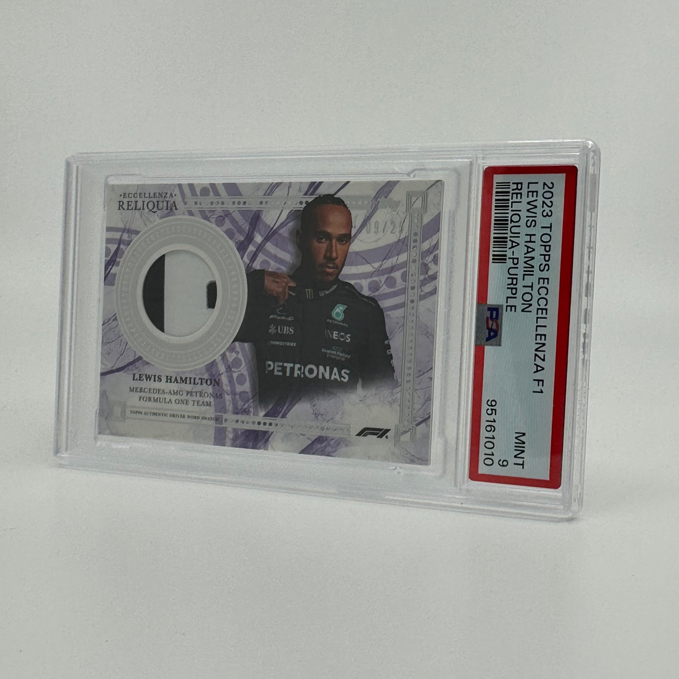 PSA9 - 9/25 - Lewis Hamilton - Purple - 2023 Topps Eccellenza Reliquia