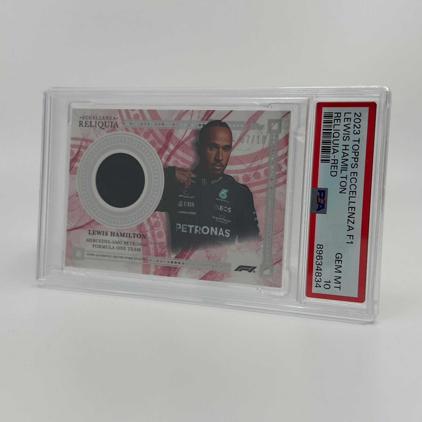 PSA10 - 7/10 - Lewis Hamilton - Red - 2023 Topps Eccellenza Reliquia