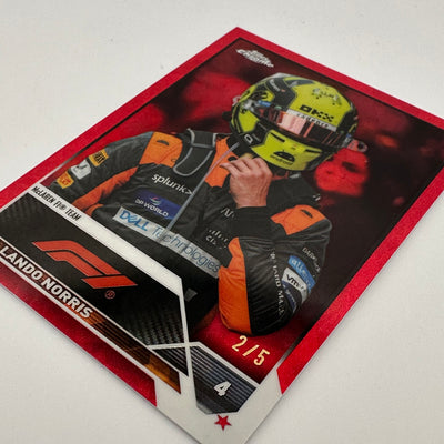 2/5 Lando Norris #26 - Red - 2023 Topps Chrome Sapphire