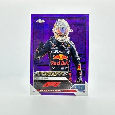 04/10 Purple - Max Verstappen #159 - 2023 Topps Chrome Sapphire