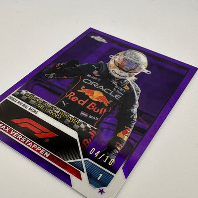 04/10 Purple - Max Verstappen #159 - 2023 Topps Chrome Sapphire