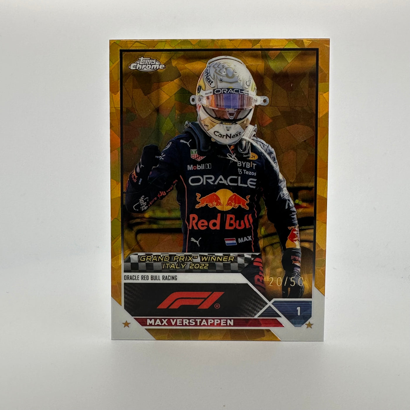 20/50 Gold - Max Verstappen #159 - 2023 Topps Chrome Sapphire