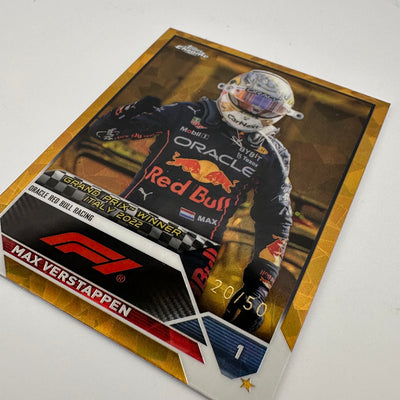 20/50 Gold - Max Verstappen #159 - 2023 Topps Chrome Sapphire