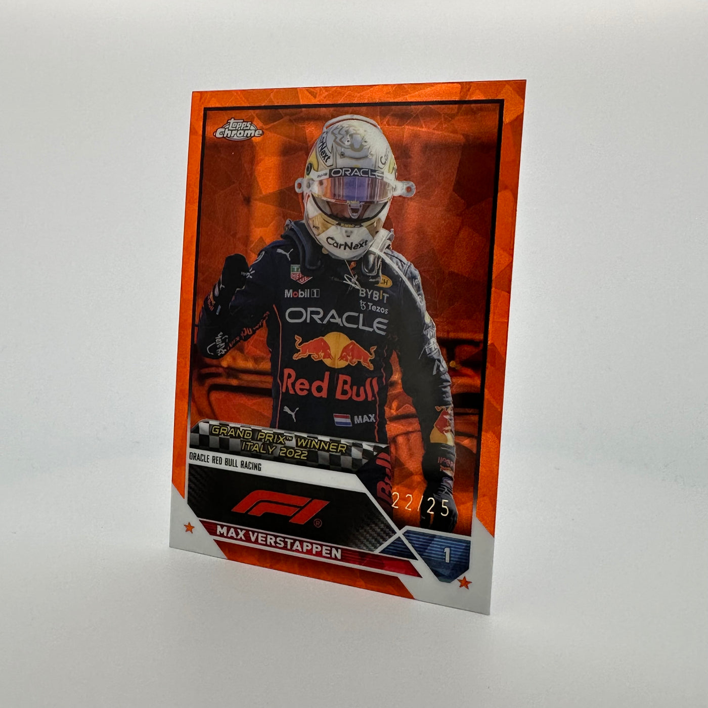 22/25 Orange - Max Verstappen #159 - 2023 Topps Chrome Sapphire