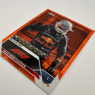 22/25 Orange - Max Verstappen #159 - 2023 Topps Chrome Sapphire