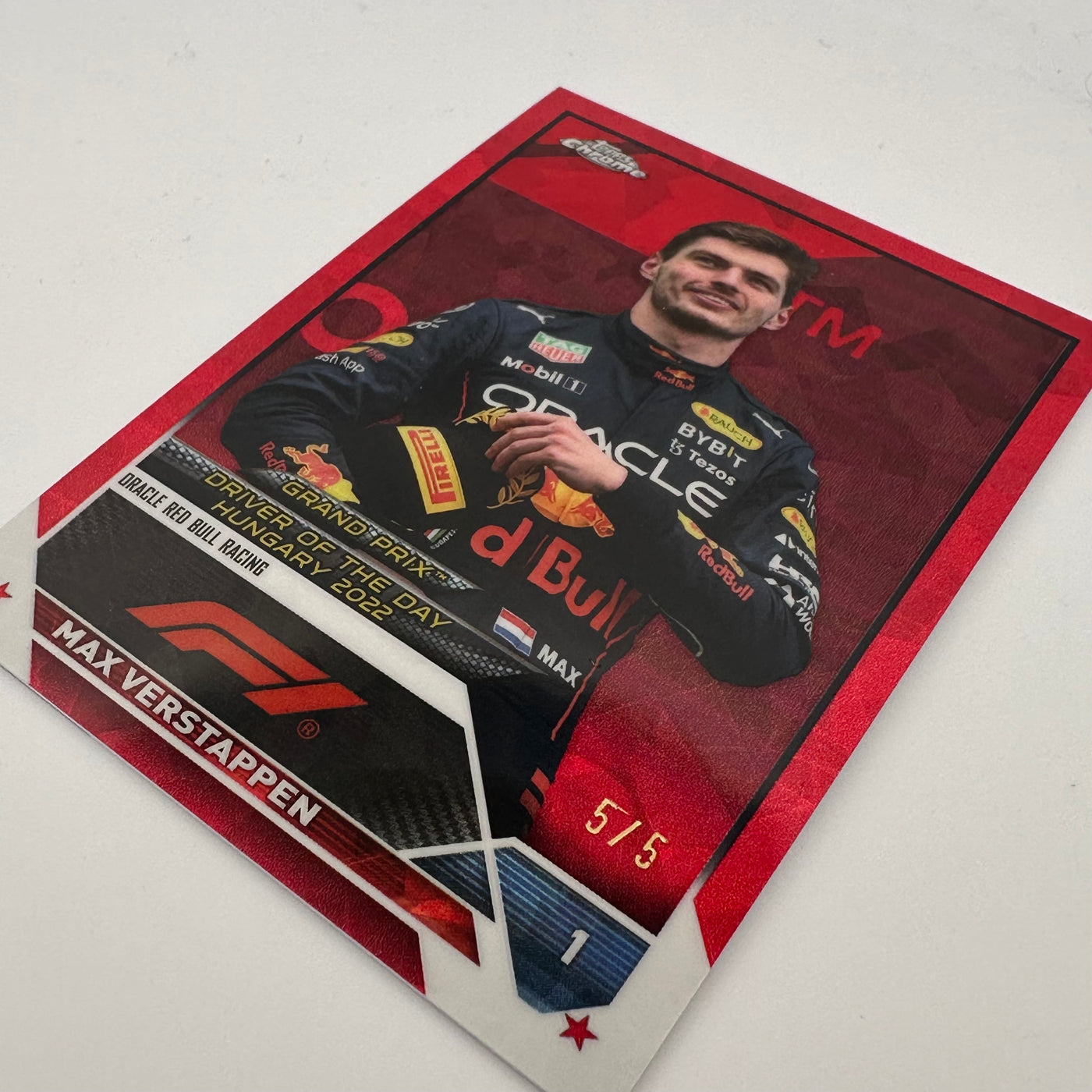 5/5 Red - Max Verstappen #178 - 2023 Topps Chrome Sapphire