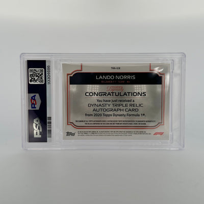 PSA 10/10 - 9/10 - Lando Norris - 2020 Dynasty #TRA-ILN - Patch Auto