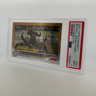 PSA 9 - 47/50 - RED BULL RACING HONDA #194 - GOLD REFRACTOR