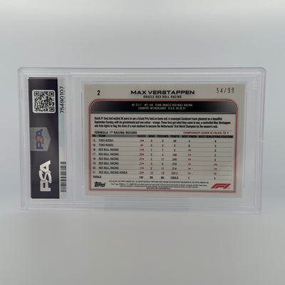 PSA 10 - /99 - MAX VERSTAPPEN #2 - SAPPHIRE EDITION - SSP - AQUA