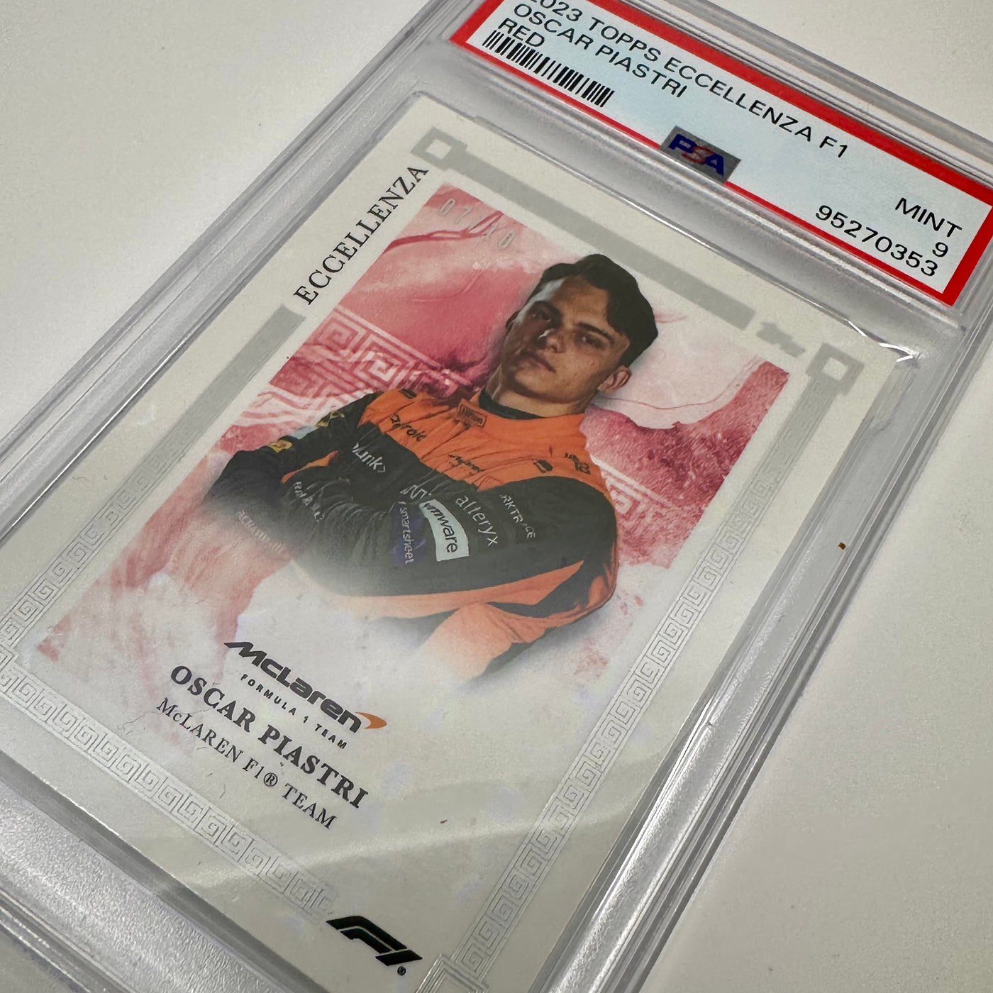 PSA9 - 07/10 Red - Oscar Piastri - 2023 Eccellenza Driver - Rookie Card