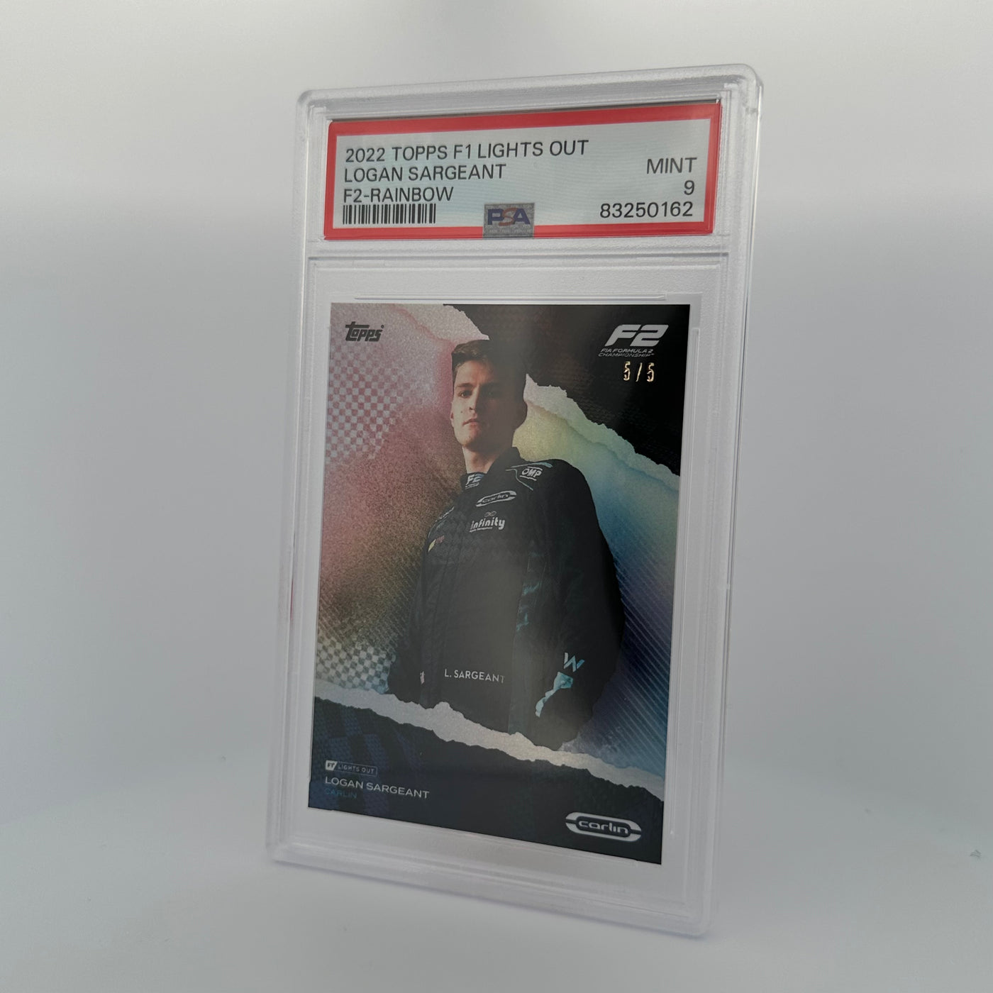 PSA 9 - 5/5 - Logan Sargeant F2 - Rainbow