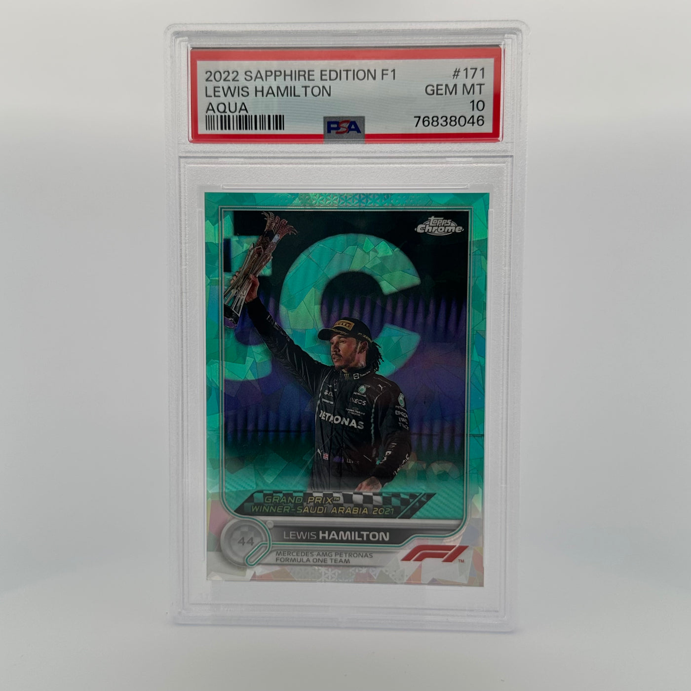 PSA 10 - 25/99 - LEWIS HAMILTON #171 - SAPPHIRE EDITION - AQUA