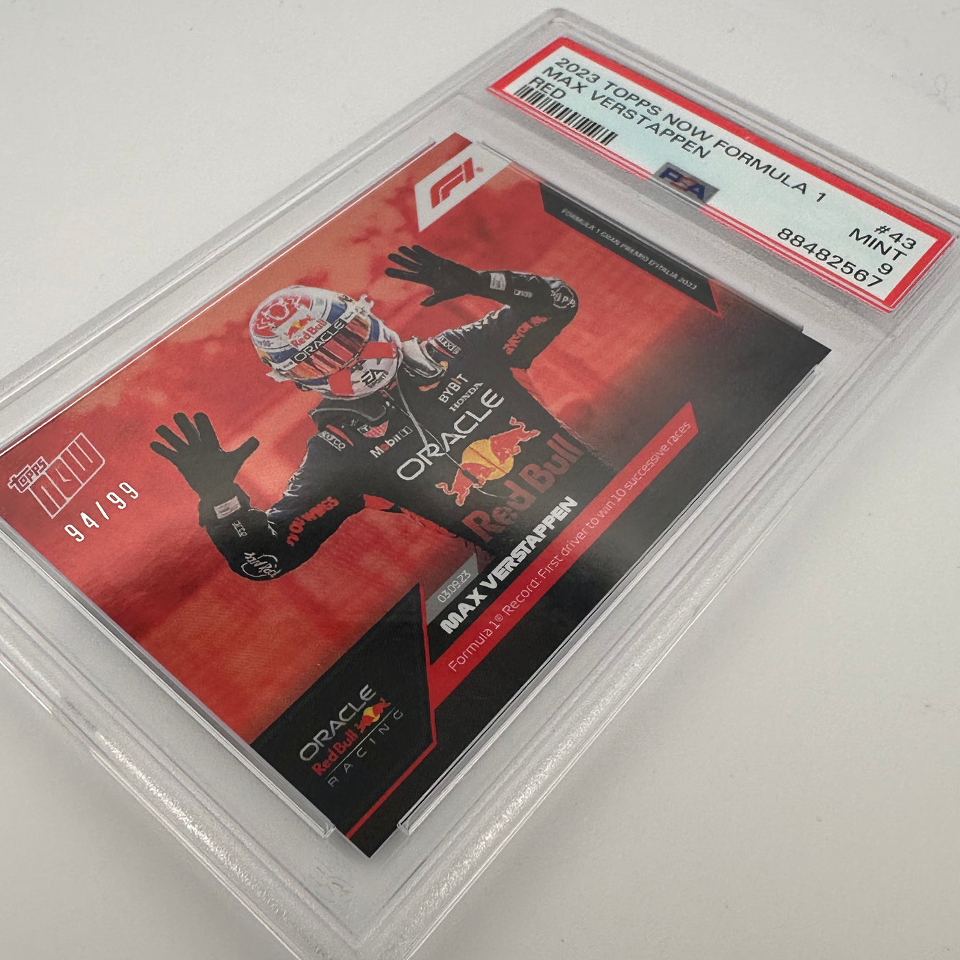 PSA 9 - 94/99 - Max Verstappen #43 - Red