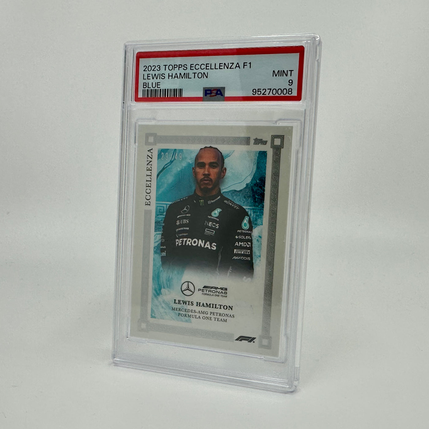 PSA 9 - 29/49 Lewis Hamilton - Blue - 2023 Eccellenza