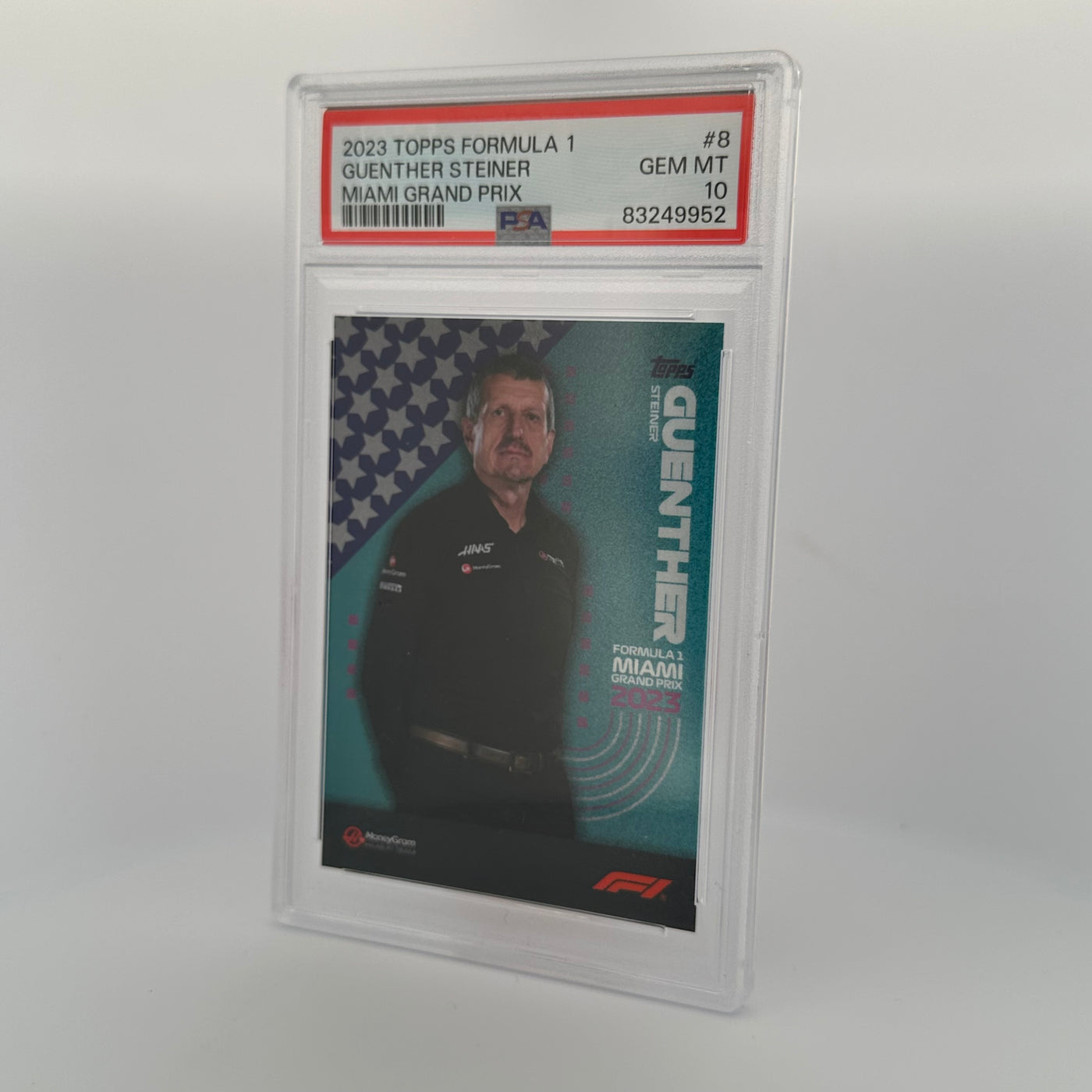 PSA 10 - Guenther Steiner #8 - 2023 Miami Grand Prix