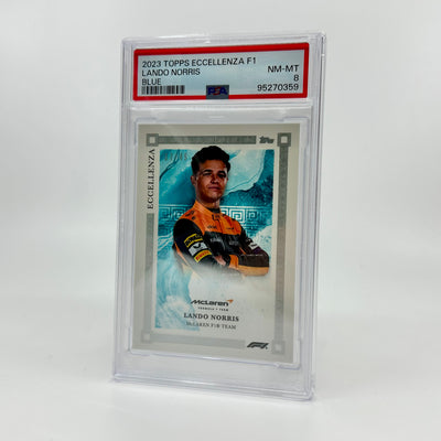 PSA 8 - /49 Lando Norris - Blue - 2023 Topps Eccellenza