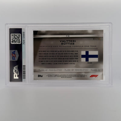 PSA 9 - 47/50 Valtteri Bottas #FF-VB - Flags Of Foundation - Gold