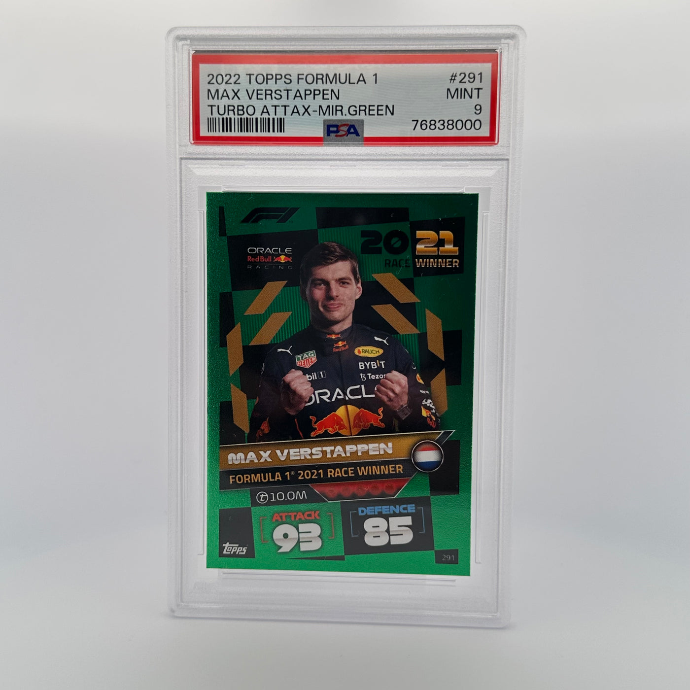 PSA 9 - 208/500 - MAX VERSTAPPEN #291 - MIRROR GREEN