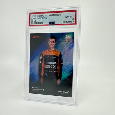 PSA 8 - 10/25 Lando Norris - Blue - 2022 Topps Lights Out