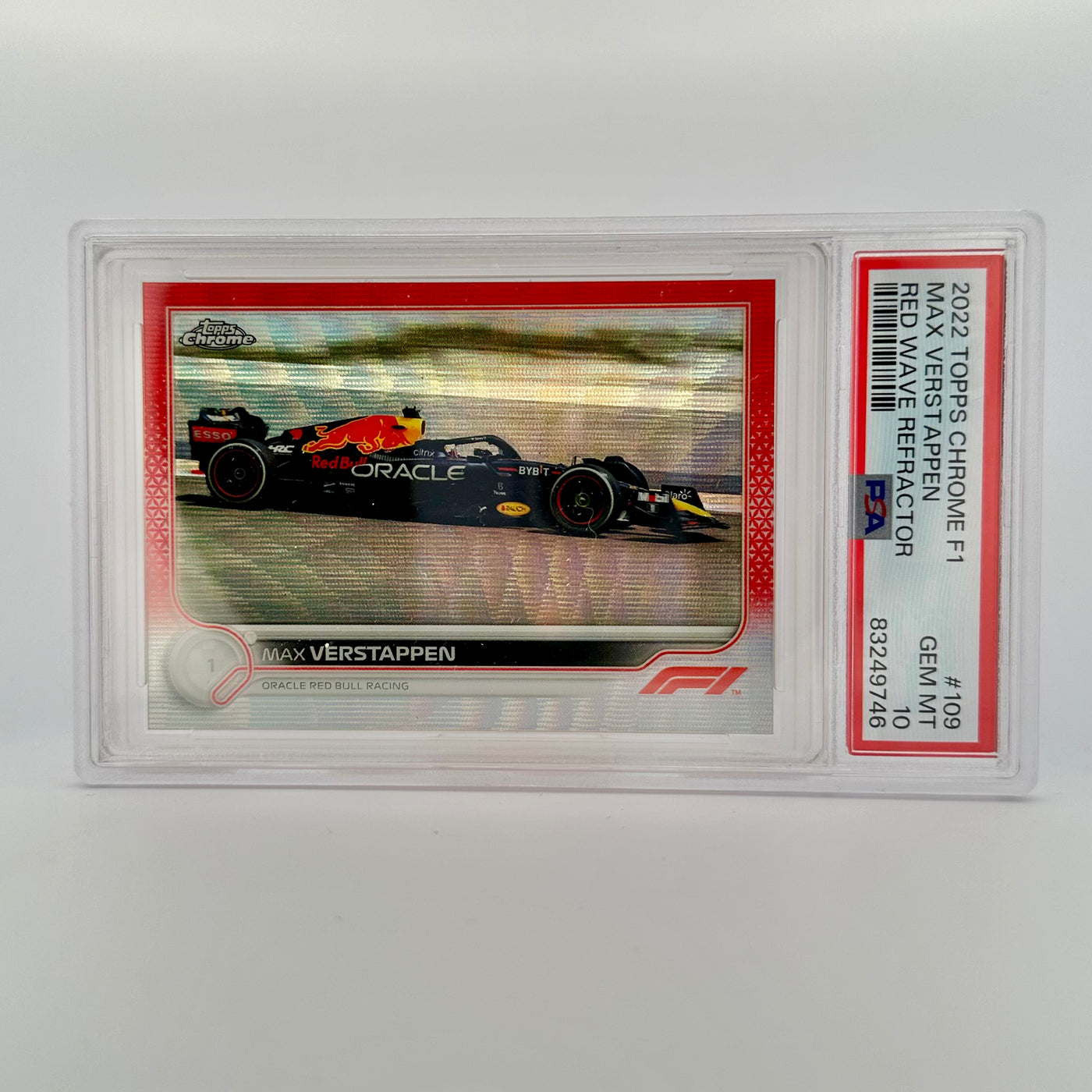 PSA 10 - 1/5 - Max Verstappen #109 - Red Wave Refractor