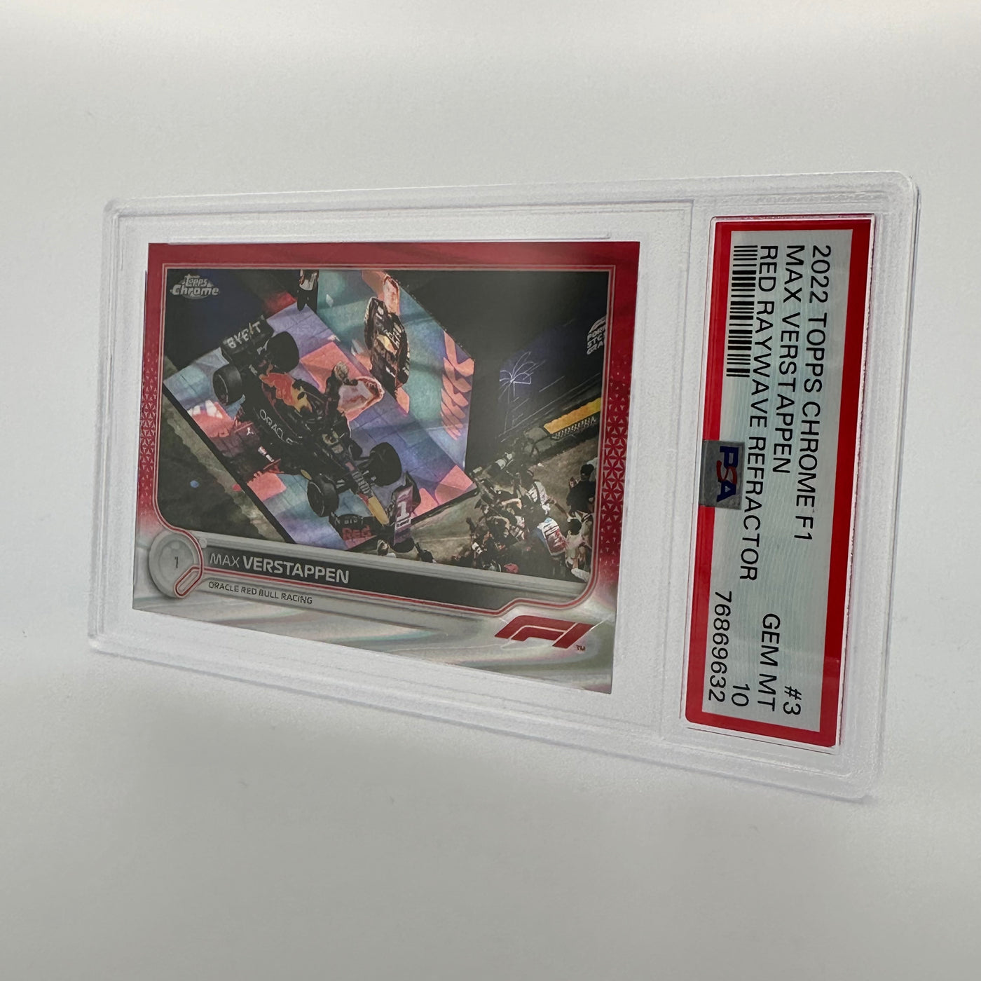 PSA 10 - 1/5 - MAX VERSTAPPEN #3 - RED RAYWAVE REFRACTOR