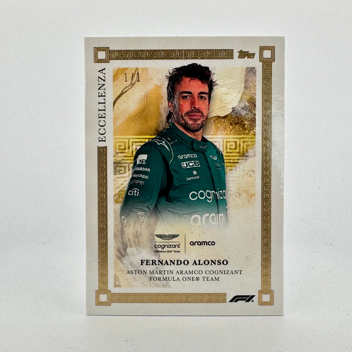 1/1 Gold Fernando Alonso - 2023 Topps Eccellenza - Driver Profile