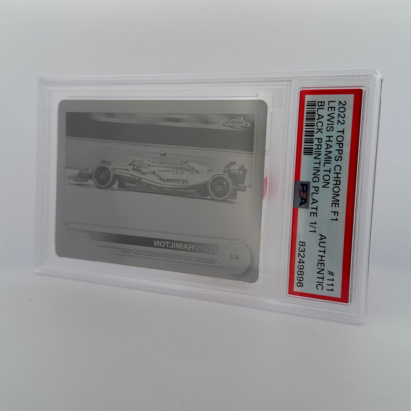 PSA Authentic -  1/1 Lewis Hamilton #111 -  Black Printing Plate