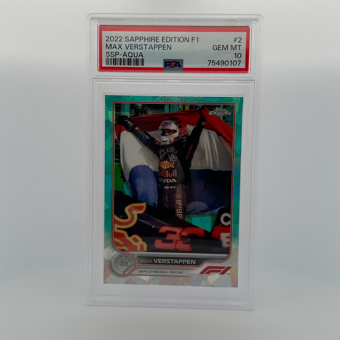 PSA 10 - /99 - MAX VERSTAPPEN #2 - SAPPHIRE EDITION - SSP - AQUA