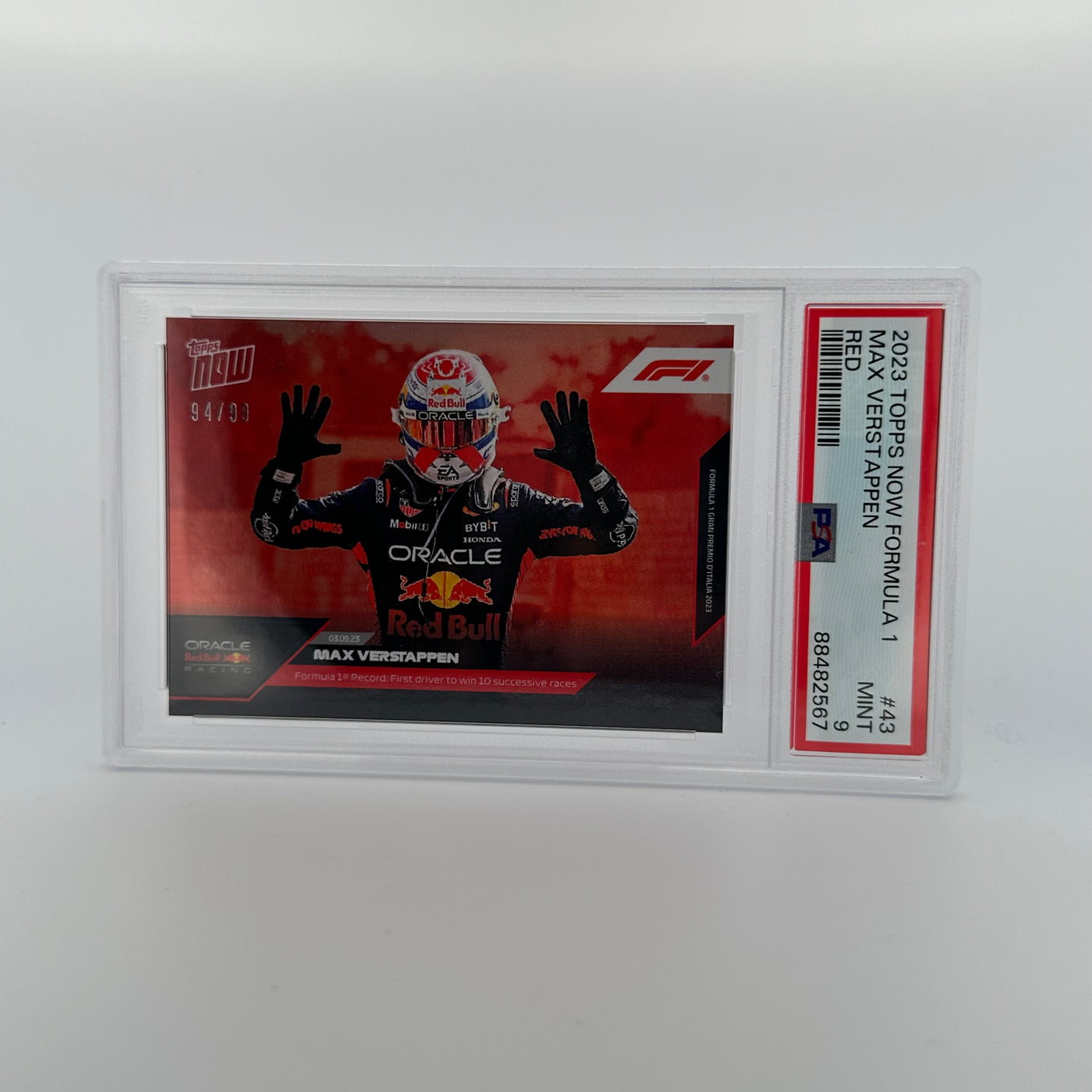 PSA 9 - 94/99 - Max Verstappen #43 - Red